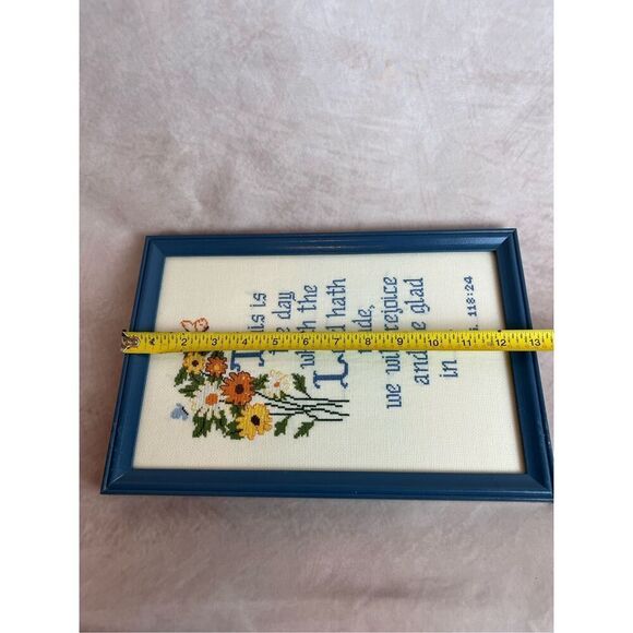 Vintage Cross Stitch Bible Verse - Picture 4 of 5
